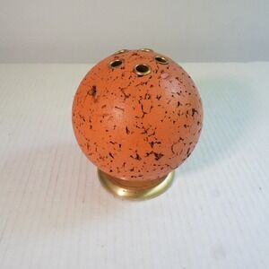 Vintage Mid Century Modern Cork Pencil Pen Holder Circle Ball Atomic Office Desk